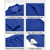 image:imageCOOFANDY Mens Tracksuit 2 Piece Quarter Zip Sweatsuit Workout Plaid Jacquard Jogging Suit SetBlue