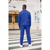 image:imageCOOFANDY Mens Tracksuit 2 Piece Quarter Zip Sweatsuit Workout Plaid Jacquard Jogging Suit SetBlue