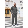 image:imageCOOFANDY Mens Tracksuit 2 Piece Quarter Zip Sweatsuit Workout Plaid Jacquard Jogging Suit SetDark Grey
