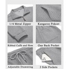 image:imageCOOFANDY Mens Tracksuit 2 Piece Quarter Zip Sweatsuit Workout Plaid Jacquard Jogging Suit SetLight Grey