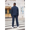 image:imageCOOFANDY Mens Tracksuit 2 Piece Quarter Zip Sweatsuit Workout Plaid Jacquard Jogging Suit SetNavy Blue