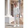 image:imageCOOFANDY Mens Tracksuit 2 Piece Quarter Zip Sweatsuit Workout Plaid Jacquard Jogging Suit SetWhite