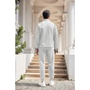 image:imageCOOFANDY Mens Tracksuit 2 Piece Quarter Zip Sweatsuit Workout Plaid Jacquard Jogging Suit SetWhite