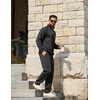 image:imageCOOFANDY Mens Tracksuit 2 Piece Relaxed Fit Halfzip Sweatsuits Athletic Running Jogging Suit SetsBlack