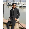 image:imageCOOFANDY Mens Tracksuit 2 Piece Relaxed Fit Halfzip Sweatsuits Athletic Running Jogging Suit SetsBlack