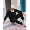 image:imageCOOFANDY Mens Tracksuit 2 Piece Sweatsuit Set Long Sleeve Pullover Athletic Suit For Sports Casual Fitness JoggingBlack