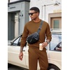 image:imageCOOFANDY Mens Tracksuit 2 Piece Sweatsuit Set Long Sleeve Pullover Athletic Suit For Sports Casual Fitness JoggingBrown