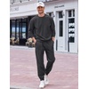 image:imageCOOFANDY Mens Tracksuit 2 Piece Sweatsuit Set Long Sleeve Pullover Athletic Suit For Sports Casual Fitness JoggingDark Grey