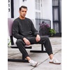 image:imageCOOFANDY Mens Tracksuit 2 Piece Sweatsuit Set Long Sleeve Pullover Athletic Suit For Sports Casual Fitness JoggingDark Grey