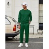 image:imageCOOFANDY Mens Tracksuit 2 Piece Sweatsuit Set Long Sleeve Pullover Athletic Suit For Sports Casual Fitness JoggingDeep Green