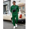 image:imageCOOFANDY Mens Tracksuit 2 Piece Sweatsuit Set Long Sleeve Pullover Athletic Suit For Sports Casual Fitness JoggingDeep Green