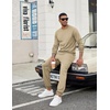 image:imageCOOFANDY Mens Tracksuit 2 Piece Sweatsuit Set Long Sleeve Pullover Athletic Suit For Sports Casual Fitness JoggingKhaki