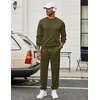 image:imageCOOFANDY Mens Tracksuit 2 Piece Sweatsuit Set Long Sleeve Pullover Athletic Suit For Sports Casual Fitness JoggingStyle Barmy Green