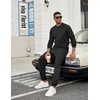image:imageCOOFANDY Mens Tracksuit 2 Piece Sweatsuit Set Long Sleeve Pullover Athletic Suit For Sports Casual Fitness JoggingStyle Bblack