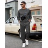 image:imageCOOFANDY Mens Tracksuit 2 Piece Sweatsuit Set Long Sleeve Pullover Athletic Suit For Sports Casual Fitness JoggingStyle Bdark Grey