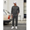 image:imageCOOFANDY Mens Tracksuit 2 Piece Sweatsuit Set Long Sleeve Pullover Athletic Suit For Sports Casual Fitness JoggingStyle Bdark Grey