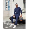 image:imageCOOFANDY Mens Tracksuit 2 Piece Sweatsuit Set Long Sleeve Pullover Athletic Suit For Sports Casual Fitness JoggingStyle Bnavy Blue