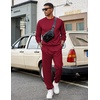 image:imageCOOFANDY Mens Tracksuit 2 Piece Sweatsuit Set Long Sleeve Pullover Athletic Suit For Sports Casual Fitness JoggingStyle Bwine Red