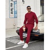 image:imageCOOFANDY Mens Tracksuit 2 Piece Sweatsuit Set Long Sleeve Pullover Athletic Suit For Sports Casual Fitness JoggingStyle Bwine Red
