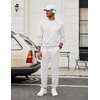 image:imageCOOFANDY Mens Tracksuit 2 Piece Sweatsuit Set Long Sleeve Pullover Athletic Suit For Sports Casual Fitness JoggingWhite