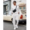 image:imageCOOFANDY Mens Tracksuit 2 Piece Sweatsuit Set Long Sleeve Pullover Athletic Suit For Sports Casual Fitness JoggingWhite