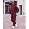 image:imageCOOFANDY Mens Tracksuit 2 Piece Sweatsuit Set Long Sleeve Pullover Athletic Suit For Sports Casual Fitness JoggingWine Red