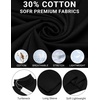 image:imageCOOFANDY Mens Turtleneck Cotton T Shirts Long Sleeve Slim Fit Thermal Tops01black