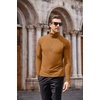image:imageCOOFANDY Mens Turtleneck Cotton T Shirts Long Sleeve Slim Fit Thermal TopsCaramel