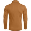image:imageCOOFANDY Mens Turtleneck Cotton T Shirts Long Sleeve Slim Fit Thermal TopsCaramel
