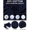 image:imageCOOFANDY Mens Turtleneck Cotton T Shirts Long Sleeve Slim Fit Thermal TopsNavy Blue