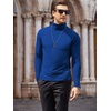 image:imageCOOFANDY Mens Turtleneck Cotton T Shirts Long Sleeve Slim Fit Thermal TopsRoyal Blue