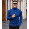 image:imageCOOFANDY Mens Turtleneck Cotton T Shirts Long Sleeve Slim Fit Thermal TopsRoyal Blue