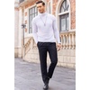 image:imageCOOFANDY Mens Turtleneck Cotton T Shirts Long Sleeve Slim Fit Thermal TopsWhite