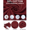image:imageCOOFANDY Mens Turtleneck Cotton T Shirts Long Sleeve Slim Fit Thermal TopsWine Red