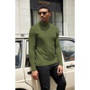 image:imageCOOFANDY Mens Turtleneck Shirts Slim Fit Shirt Tops Lightweight Pullover Thermal Sweater Casual Long Sleeve ShirtArmy Green