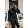 image:imageCOOFANDY Mens Turtleneck Shirts Slim Fit Shirt Tops Lightweight Pullover Thermal Sweater Casual Long Sleeve ShirtBlack