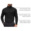 image:imageCOOFANDY Mens Turtleneck Shirts Slim Fit Shirt Tops Lightweight Pullover Thermal Sweater Casual Long Sleeve ShirtBlack