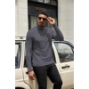 image:imageCOOFANDY Mens Turtleneck Shirts Slim Fit Shirt Tops Lightweight Pullover Thermal Sweater Casual Long Sleeve ShirtDark Grey