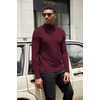 image:imageCOOFANDY Mens Turtleneck Shirts Slim Fit Shirt Tops Lightweight Pullover Thermal Sweater Casual Long Sleeve ShirtDark Red