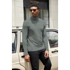 image:imageCOOFANDY Mens Turtleneck Shirts Slim Fit Shirt Tops Lightweight Pullover Thermal Sweater Casual Long Sleeve ShirtGray Green