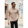 image:imageCOOFANDY Mens Turtleneck Shirts Slim Fit Shirt Tops Lightweight Pullover Thermal Sweater Casual Long Sleeve ShirtKhaki