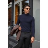 image:imageCOOFANDY Mens Turtleneck Shirts Slim Fit Shirt Tops Lightweight Pullover Thermal Sweater Casual Long Sleeve ShirtNavy Blue