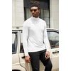 image:imageCOOFANDY Mens Turtleneck Shirts Slim Fit Shirt Tops Lightweight Pullover Thermal Sweater Casual Long Sleeve ShirtWhite