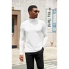 image:imageCOOFANDY Mens Turtleneck Shirts Slim Fit Shirt Tops Lightweight Pullover Thermal Sweater Casual Long Sleeve ShirtWhite