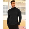 image:imageCOOFANDY Mens Turtleneck Sweater Slim Fit Lightweight Basic Ribbed Sweaters01black