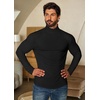 image:imageCOOFANDY Mens Turtleneck Sweater Slim Fit Lightweight Basic Ribbed Sweaters01black