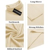 image:imageCOOFANDY Mens Turtleneck Sweater Slim Fit Lightweight Basic Ribbed SweatersBeige