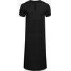image:imageCOOFANDY Mens VNeck Linen Robe Short Sleeve Kaftan Thobe Long Gown Casual Shirt for Beach SummerBlack