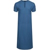 image:imageCOOFANDY Mens VNeck Linen Robe Short Sleeve Kaftan Thobe Long Gown Casual Shirt for Beach SummerBlue