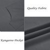image:imageCOOFANDY Mens VNeck Linen Robe Short Sleeve Kaftan Thobe Long Gown Casual Shirt for Beach SummerDark Grey